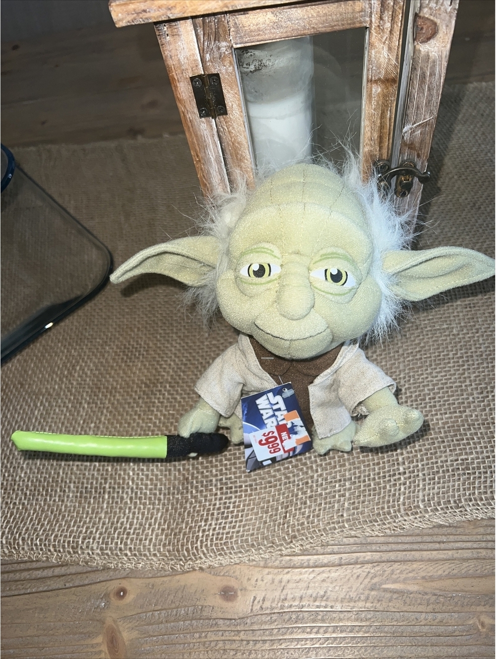 Star Wars Lucasfilm Yoda W/Light Saber Plush Stuffed Animal 7in 2013